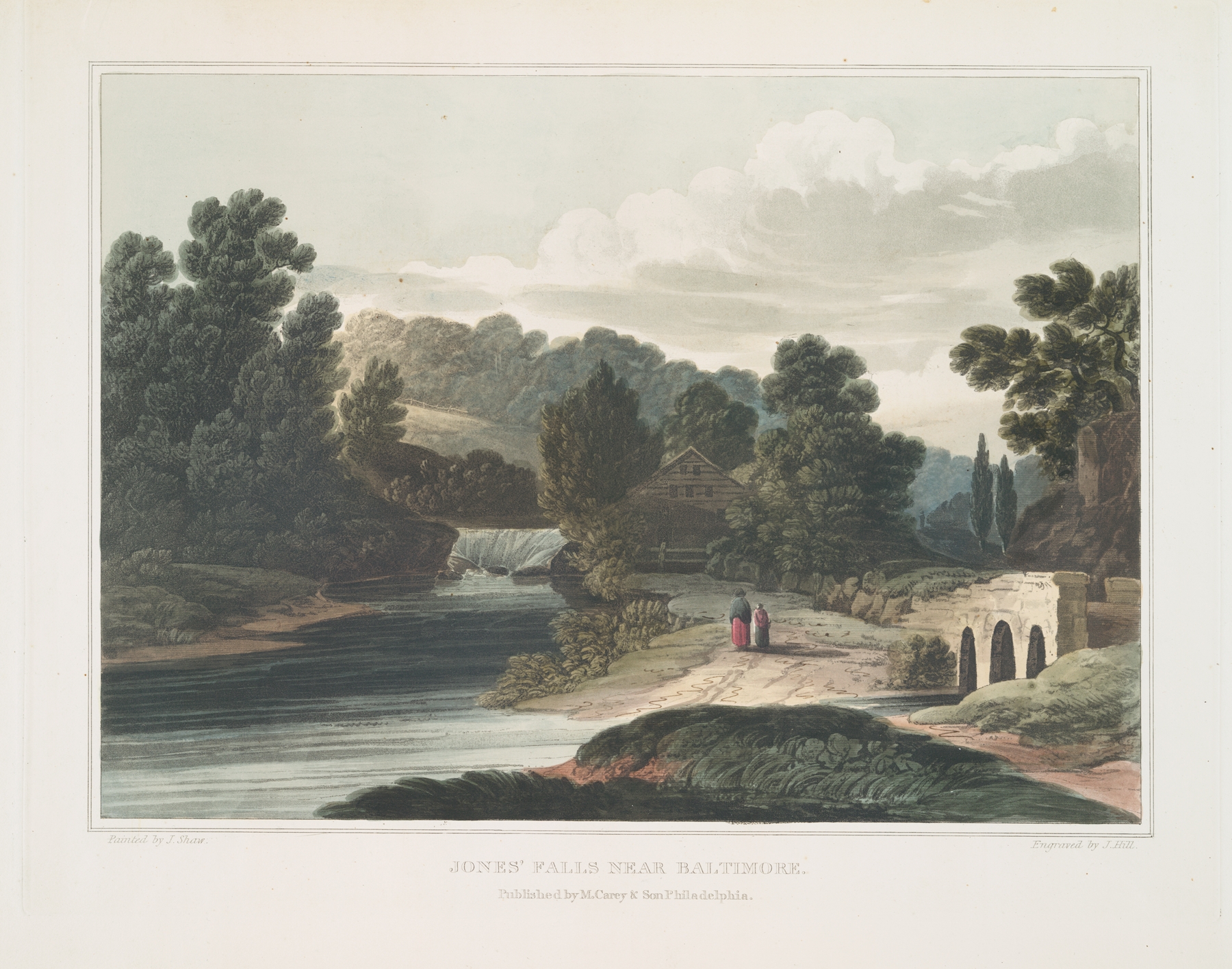 Jones’ Falls near Baltimore, oil on canvas by Joshua Shaw