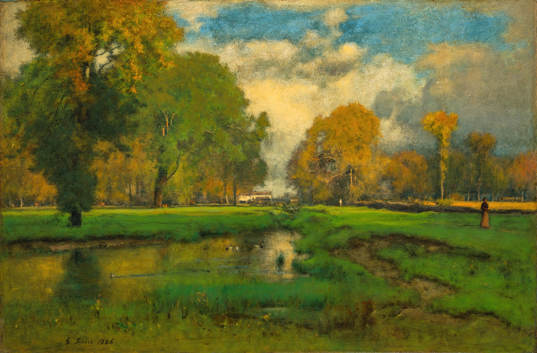 October, by George Inness, public domain