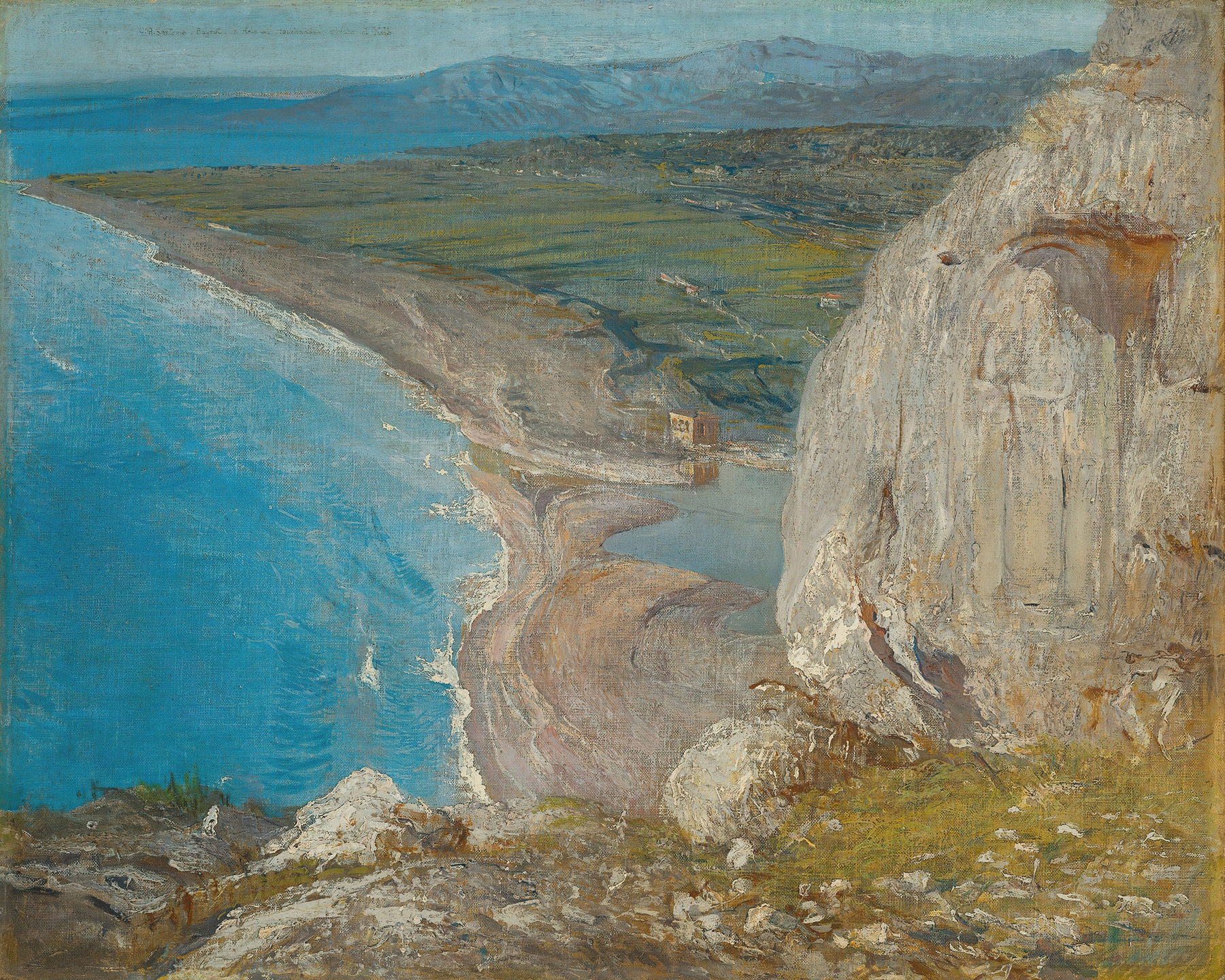 Marine scene of the coast of Lebanon by Giulio Aristide Sartorio