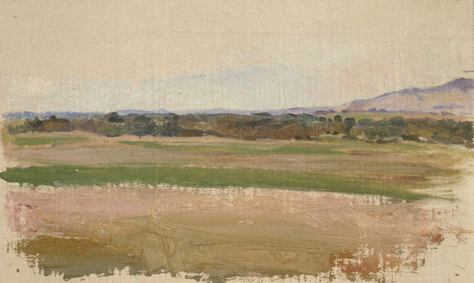 Romanticism landscape by Jeanne Jegou-Cadart, depicting mountains and nature.