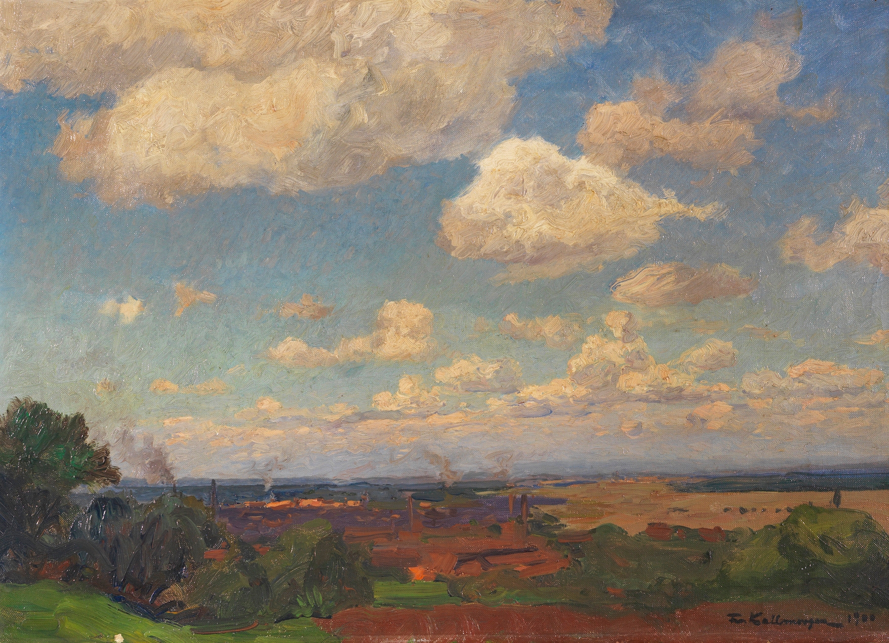 Sommerwolken, by Friedrich Kallmorgen, public domain