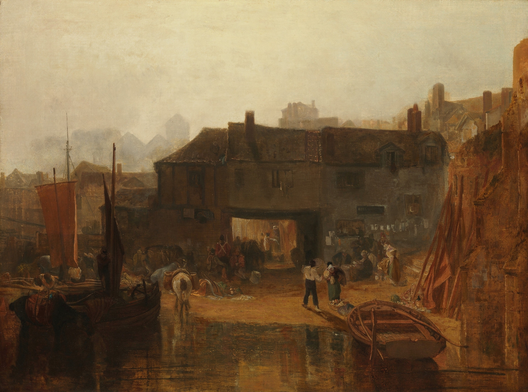 Saltash with the Water Ferry, Cornwall, by Joseph Mallord William Turner, public domain