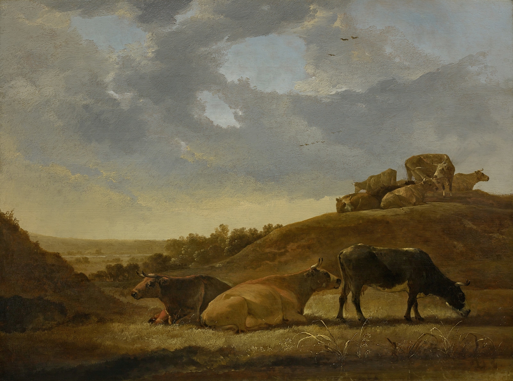 Cattle in a Dutch Arcadian Landscape, by Aelbert Cuyp, public domain