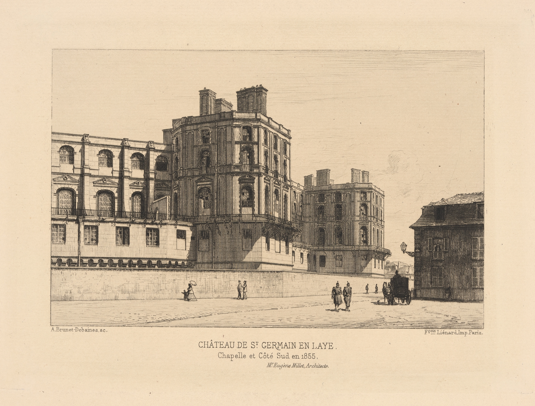 Engraving by Alfred Brunet-Debaines showing intricate chapel details.