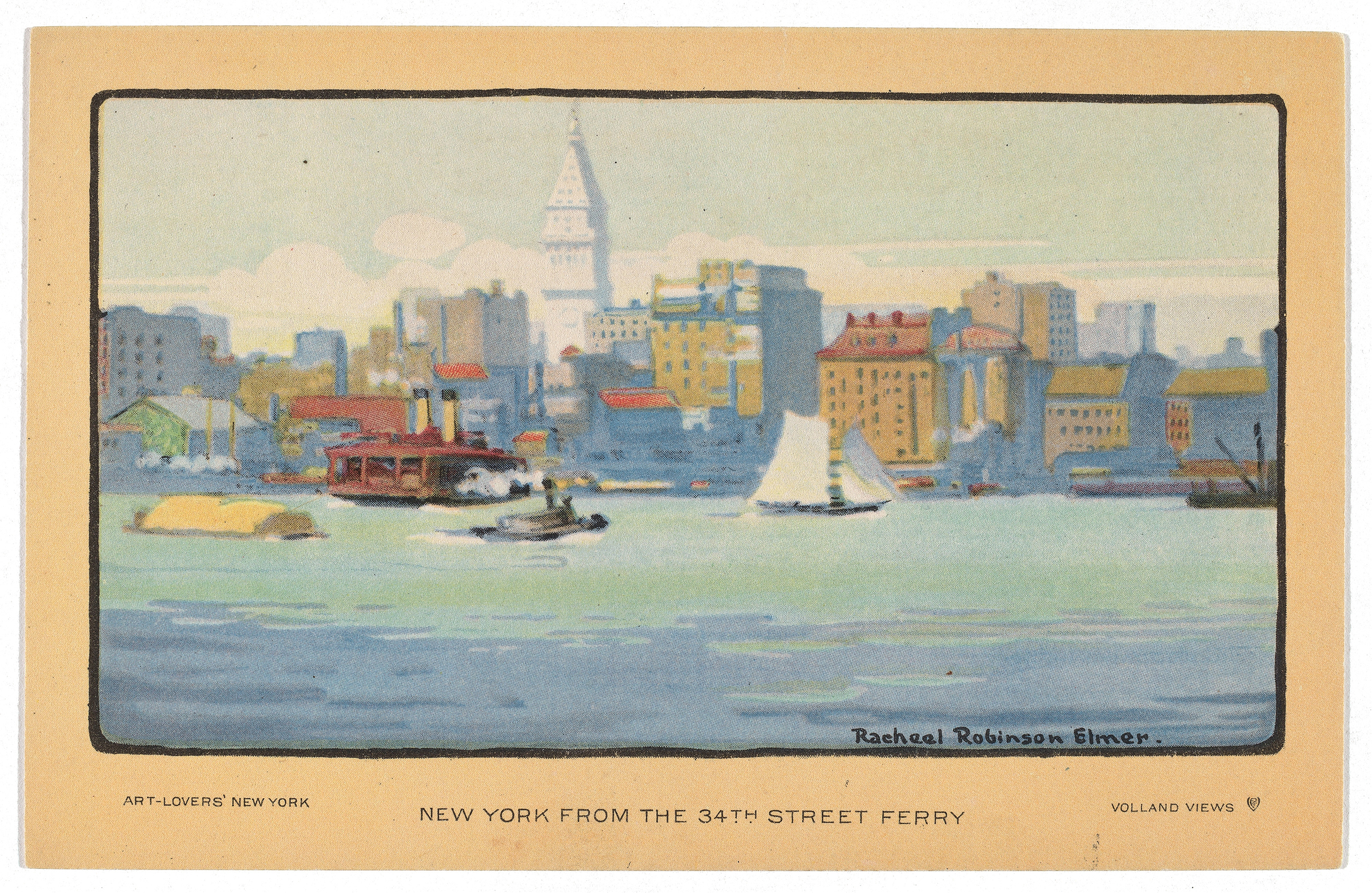 New York from the 34th Street Ferry, by Rachael Robinson Elmer, public domain