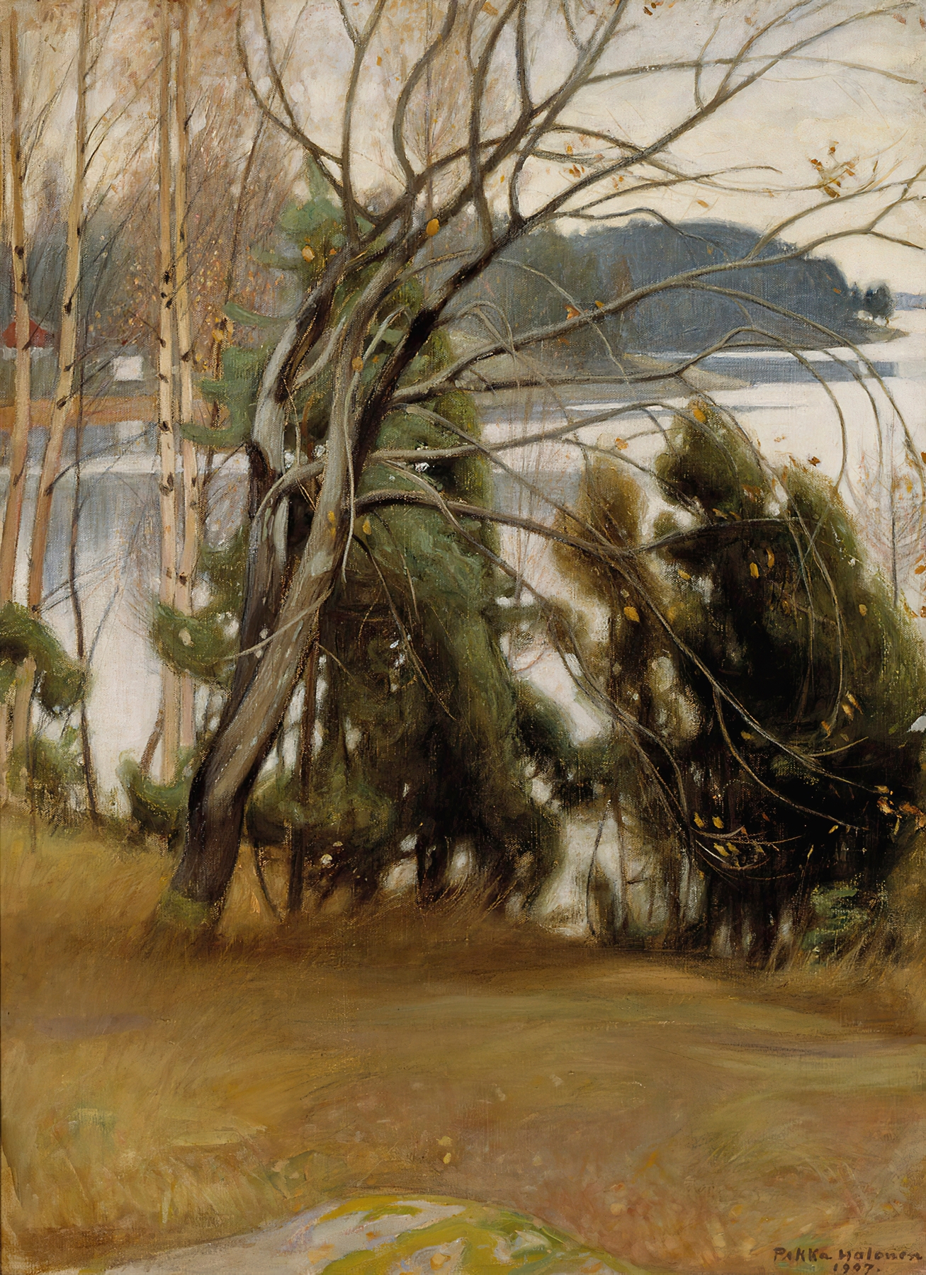 Sallow in Autumn, by Pekka Halonen, public domain