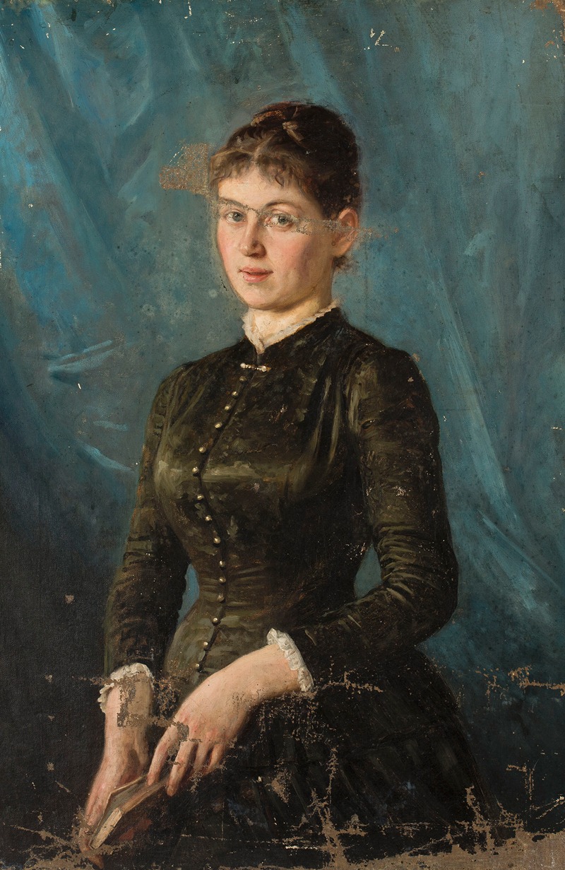 A portrait of a young lady by Jan Ciągliński.