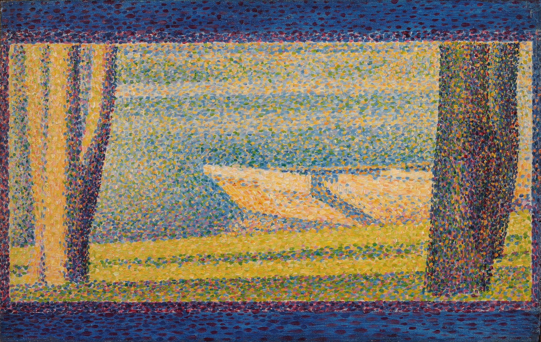 Moored Boats and Trees, by Georges Seurat, public domain