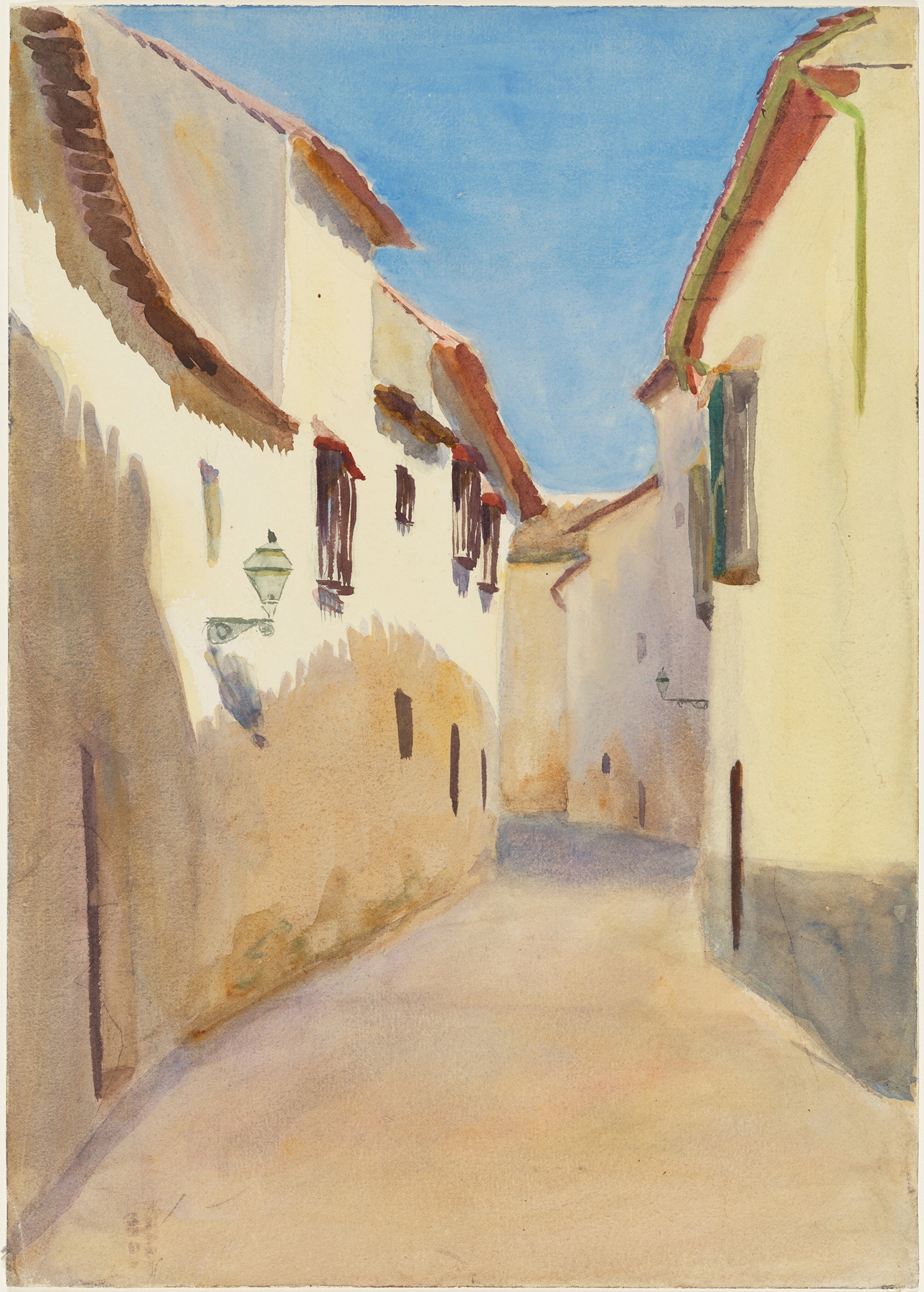 Cordoba by Emily Sargent, oil on canvas depicting urban architecture and sunlight.