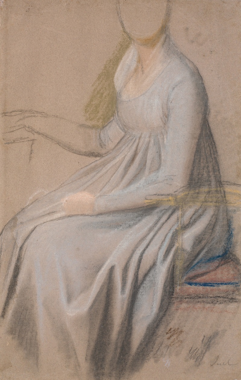 This painting is a study for a portrait of Countess Agnete Marie Rosencrone.