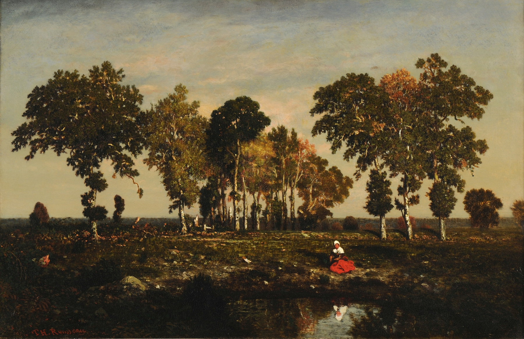 La Mare, by Théodore Rousseau, public domain
