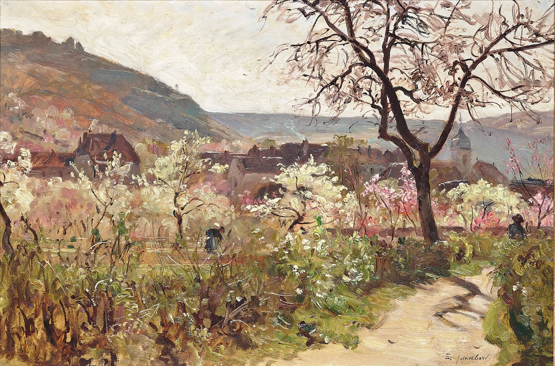 Landscape of Le Village De Buere Près De Besançon by Marie-Victor-Emile Isenbart, unknown medium