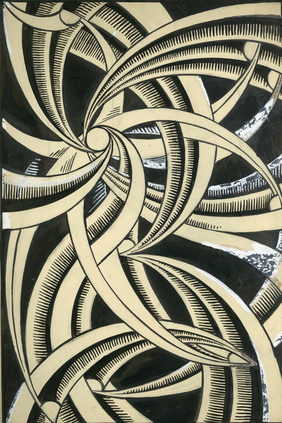 Abstract by Albert Daenens, 1923, expressionism, featuring vibrant colors and shapes.