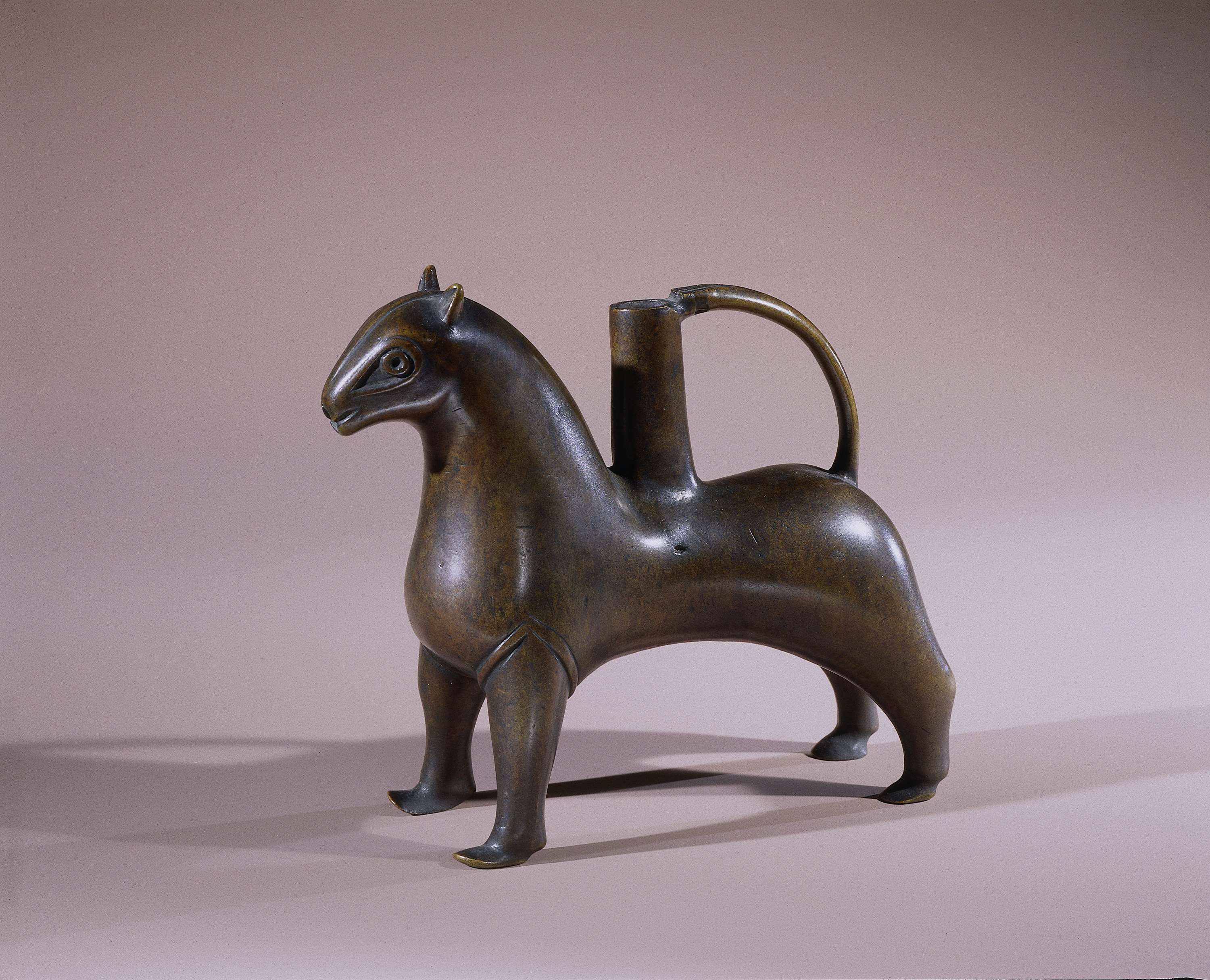 Aquamanile in the form of a horse, by Unknown Artist, public domain