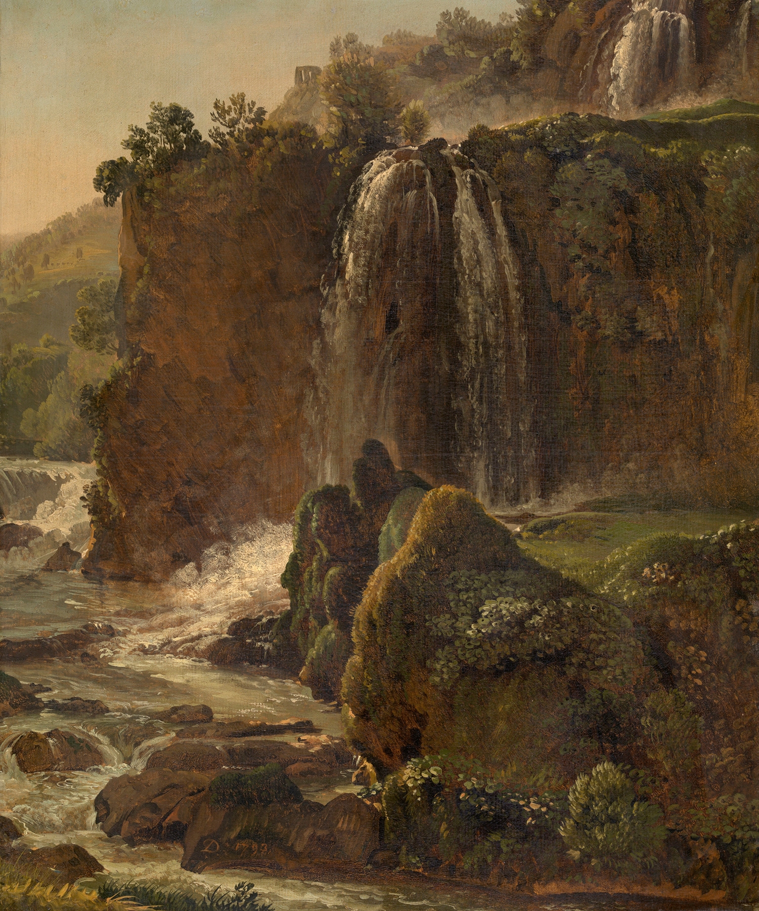 Waterfall at Tivoli, by Simon Denis, public domain