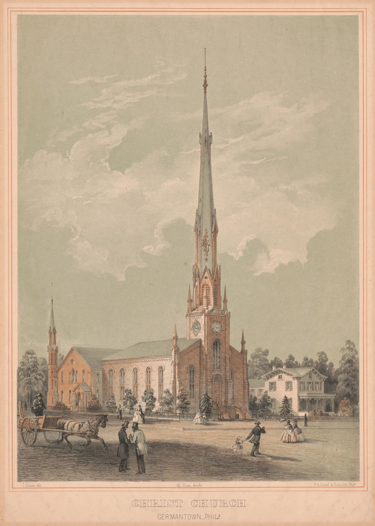 Christ Church, Germantown, Phila., by James Fuller Queen, public domain