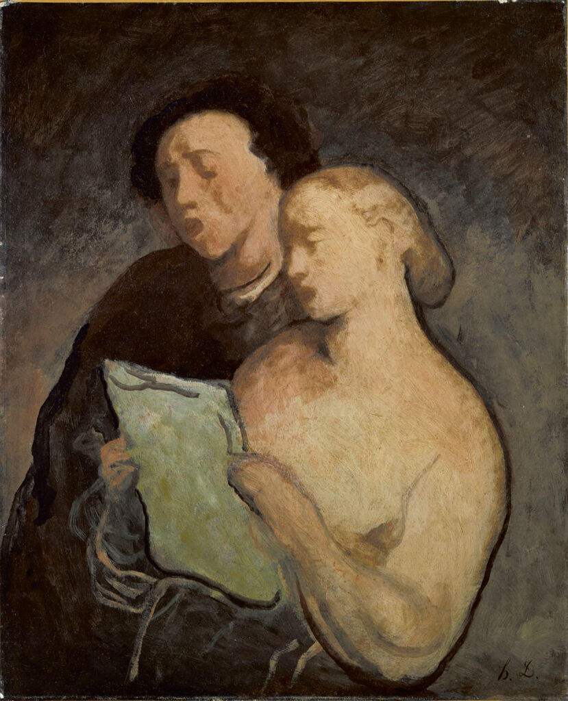 Two Singers, by Honoré-Victorin Daumier, public domain
