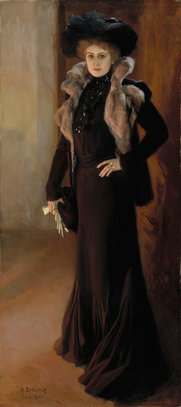Portrait of the opera singer Aino Ackté by Albert Edelfelt captures her elegance and poise.