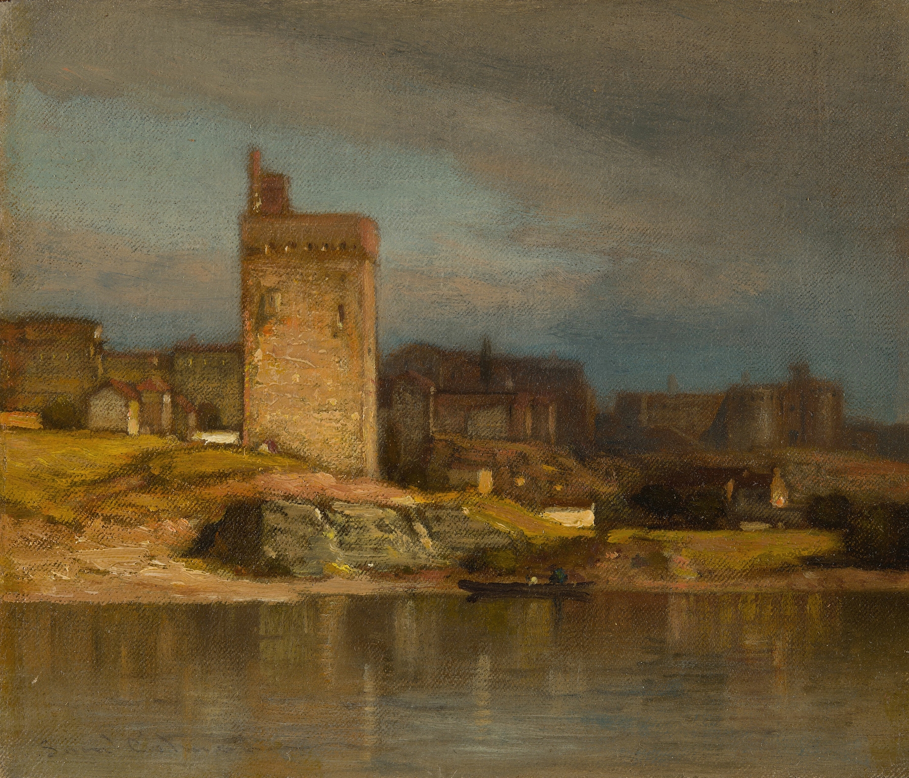 Old Tower at Avignon, by Samuel Colman, public domain