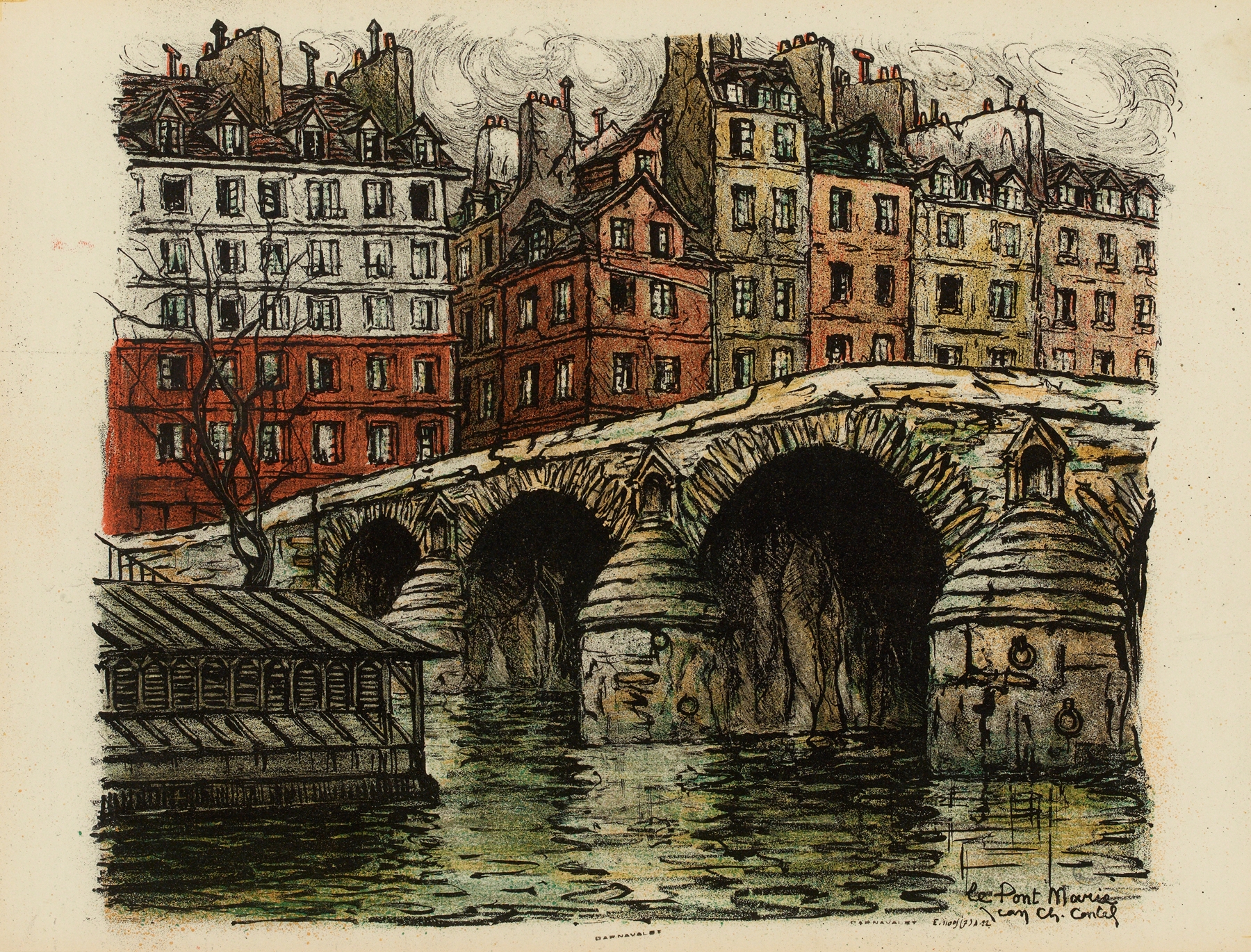 Le pont-Marie, by Jean-Charles Contel, public domain