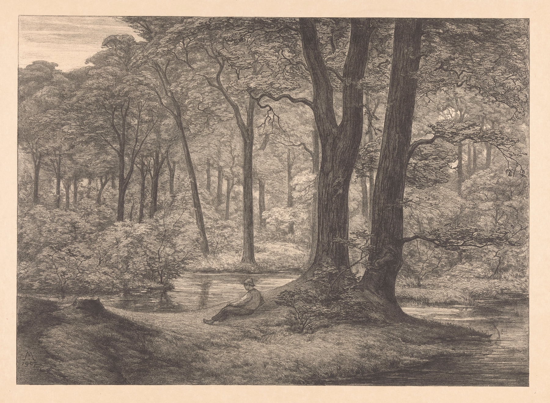 Gezicht op de Hunnenschans op de Veluwe De hunnenschans, by Simon Moulijn, public domain