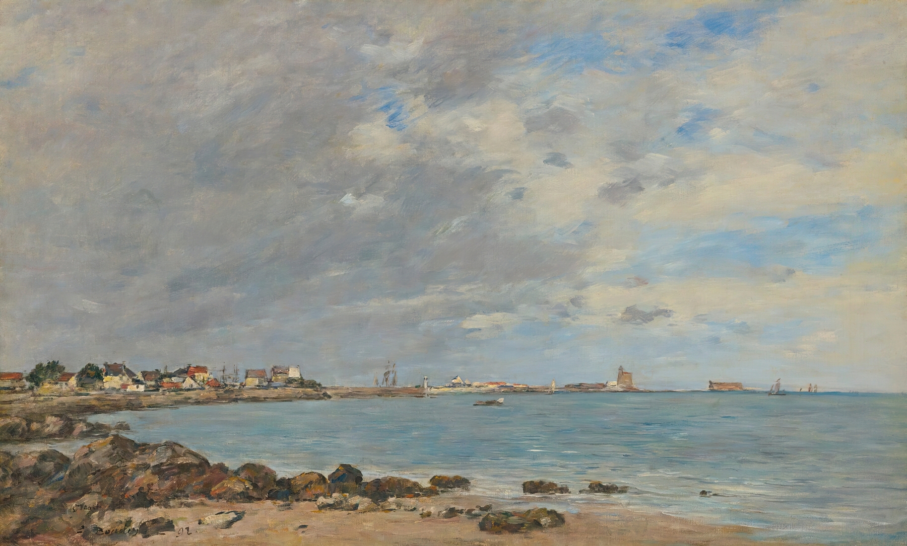 Saint-Vaast-La-Hougue, La Baie, by Eugène Boudin, public domain