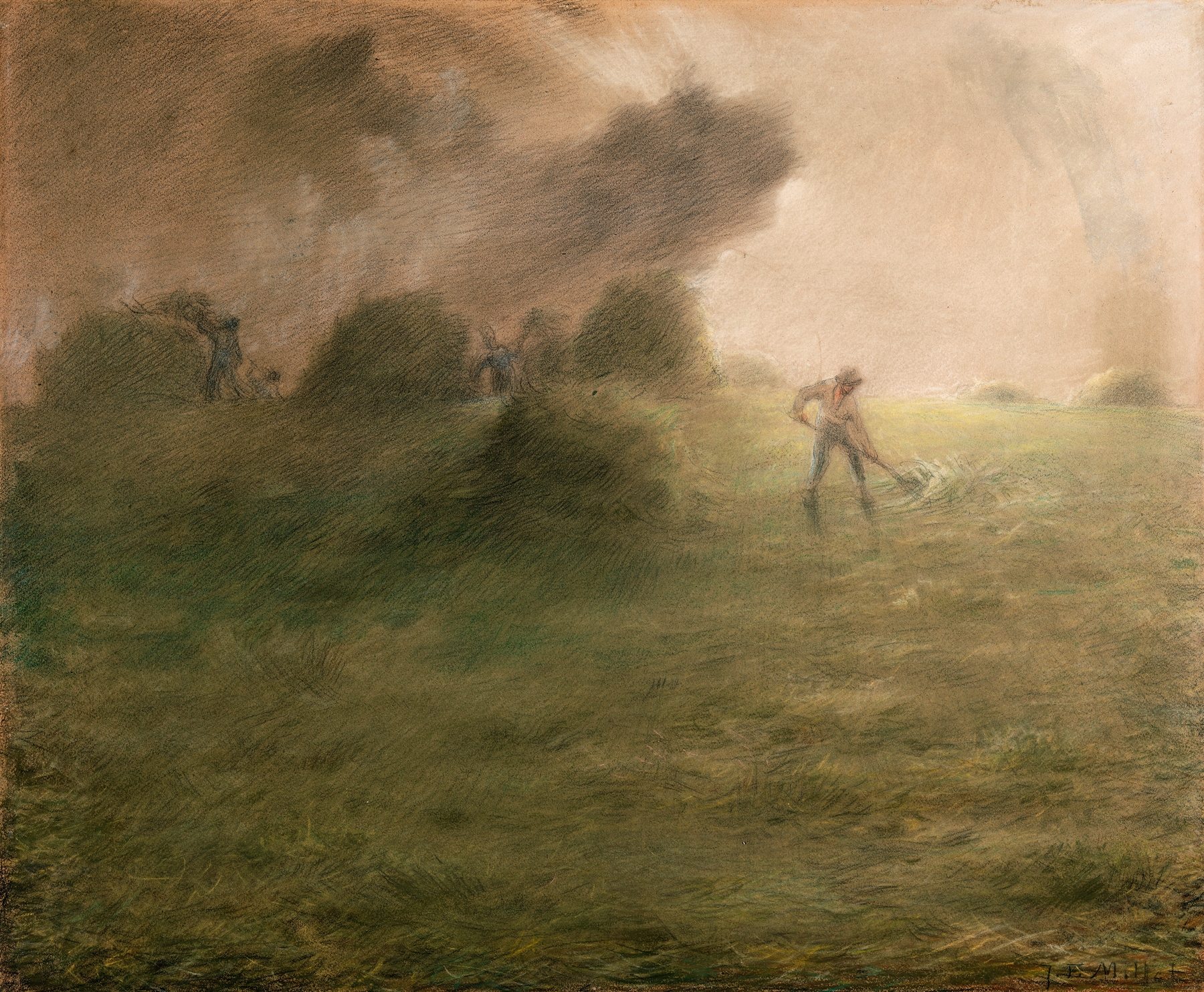 A Storm during Haymaking, by Jean-François Millet, public domain