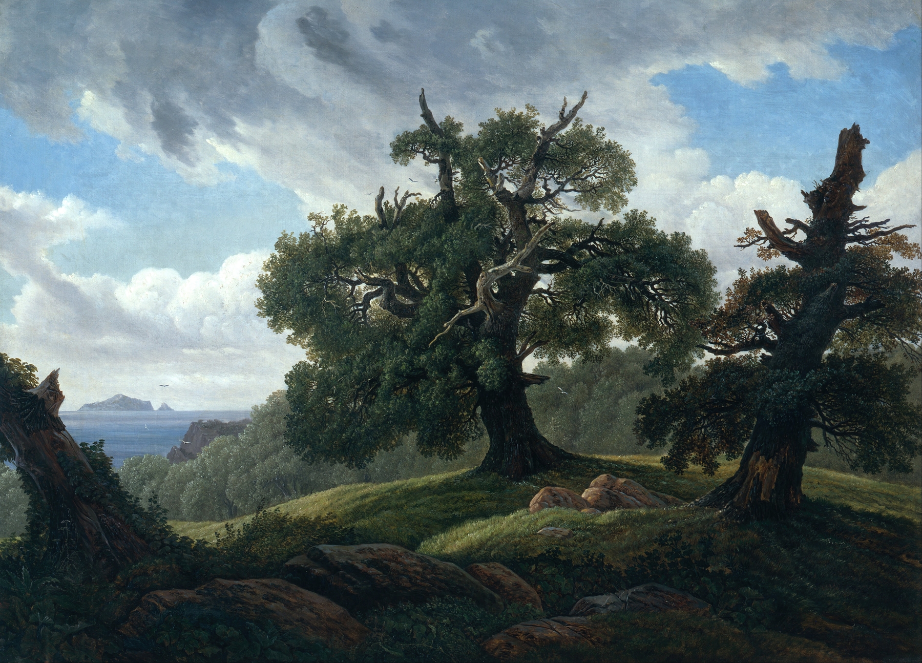 Memory of a Wooded Island in the Baltic Sea, by Carl Gustav Carus, public domain