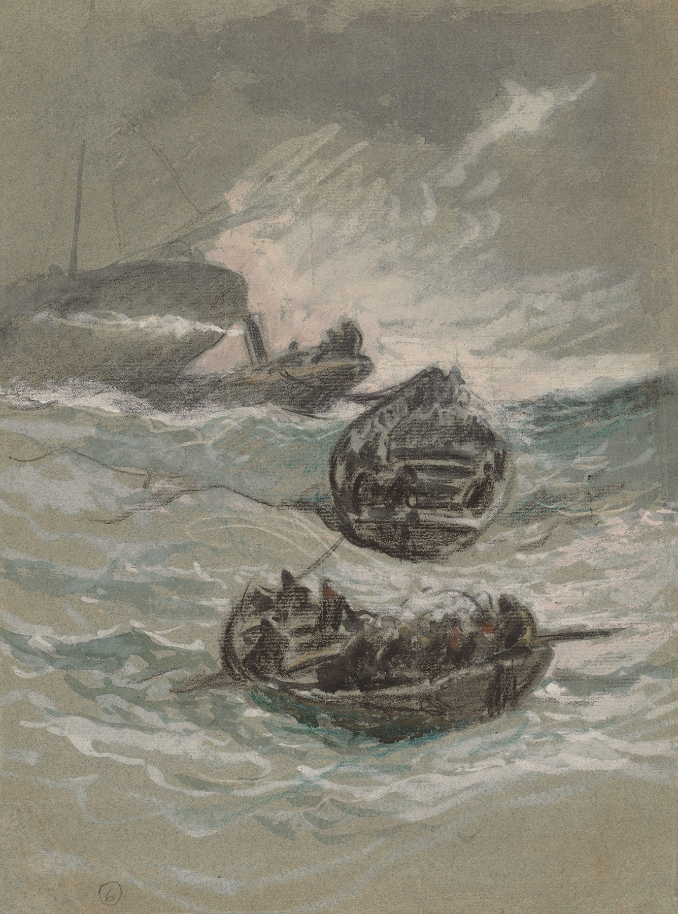 The Shipwreck, by Elihu Vedder, public domain