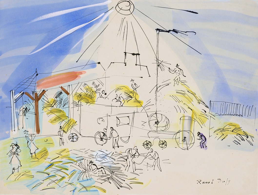 A vibrant depiction of rural life under the sun.