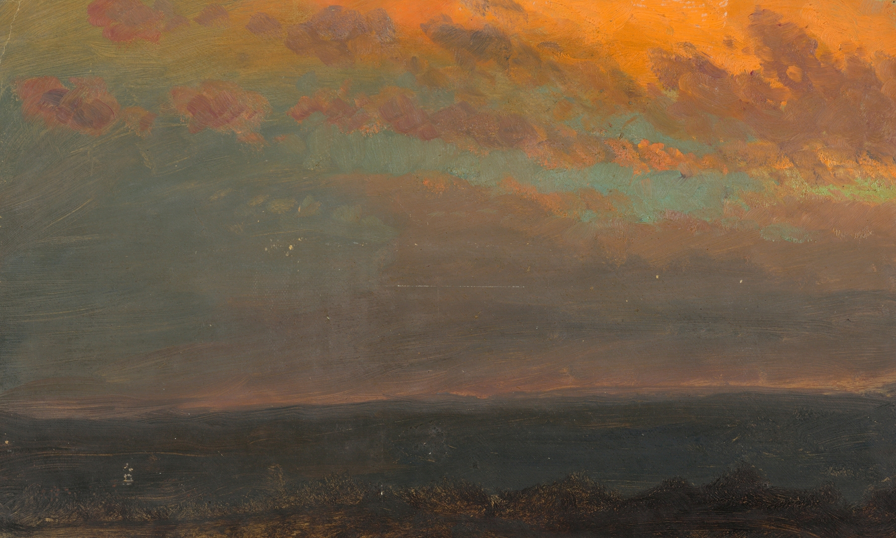 Hudson Valley at Sunset, by Frederic Edwin Church, public domain