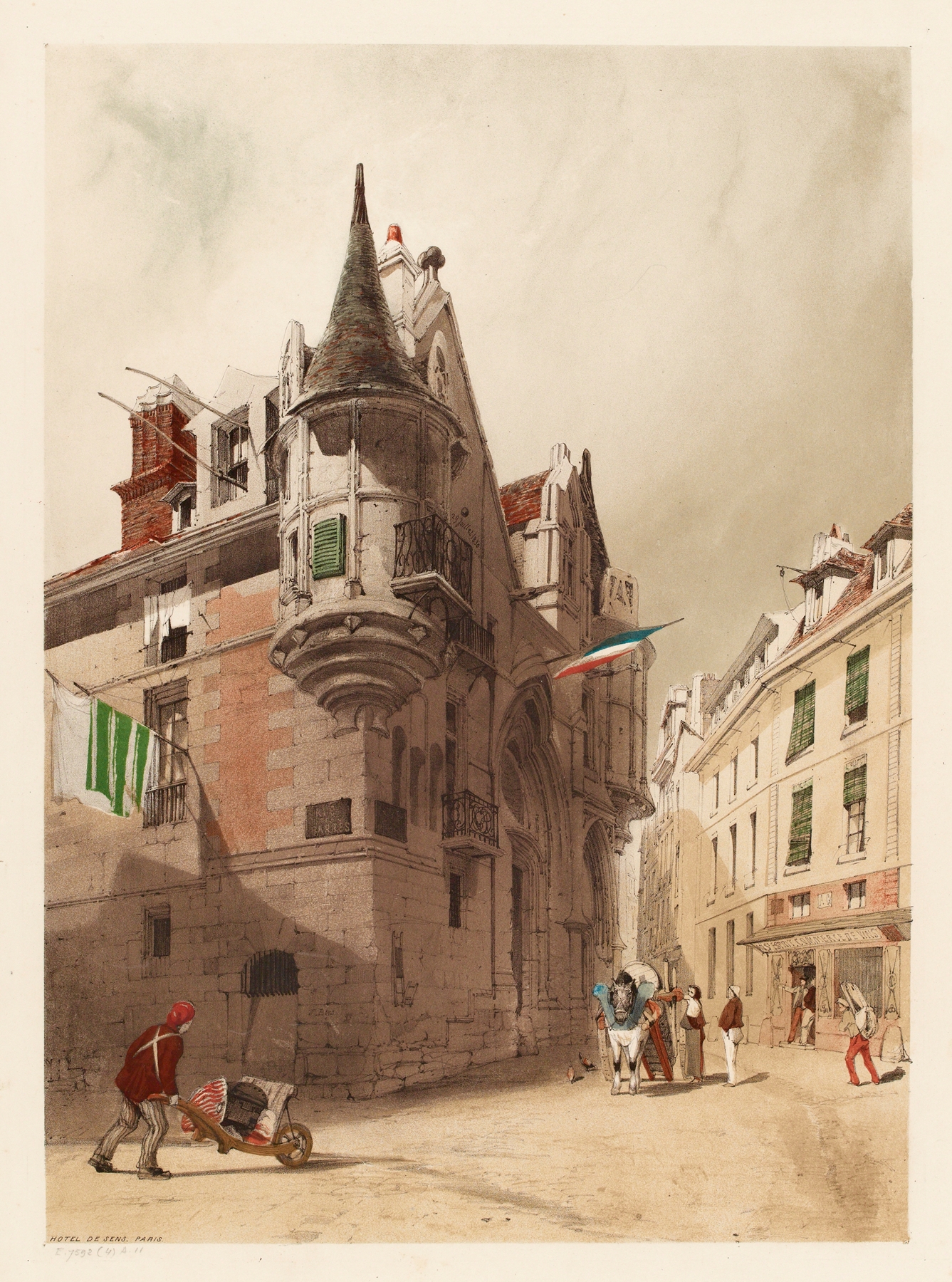 Hôtel de Sens, Paris, by Thomas Shotter Boys, public domain