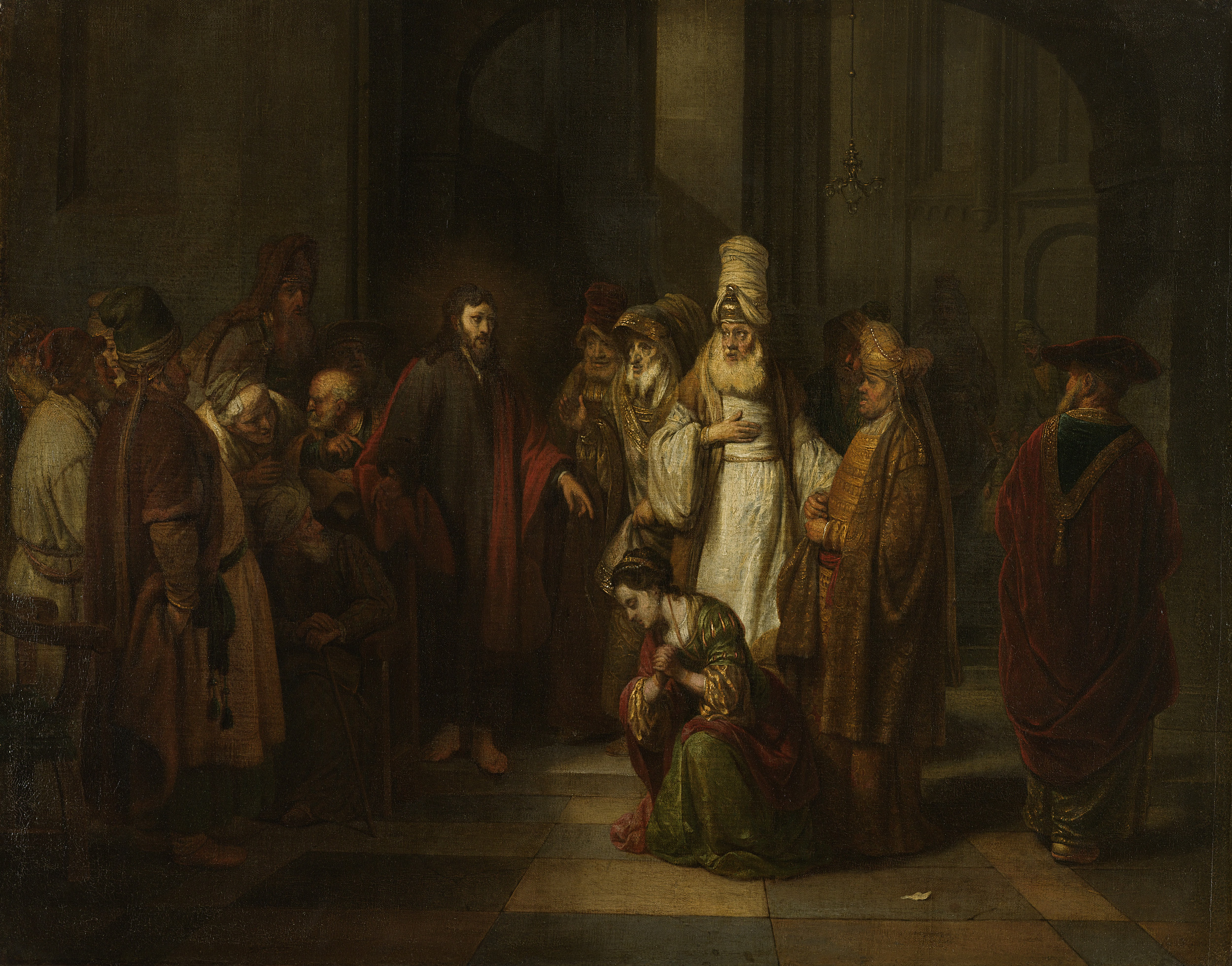 Christ and the Woman in Adultery, oil on canvas by Gerbrand van den Eeckhout
