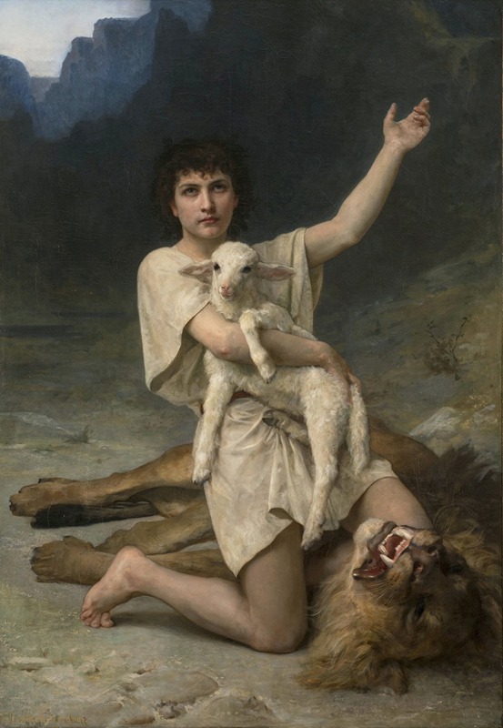 A portrait of a young shepherd named David by Elizabeth Jane Gardner Bouguereau.