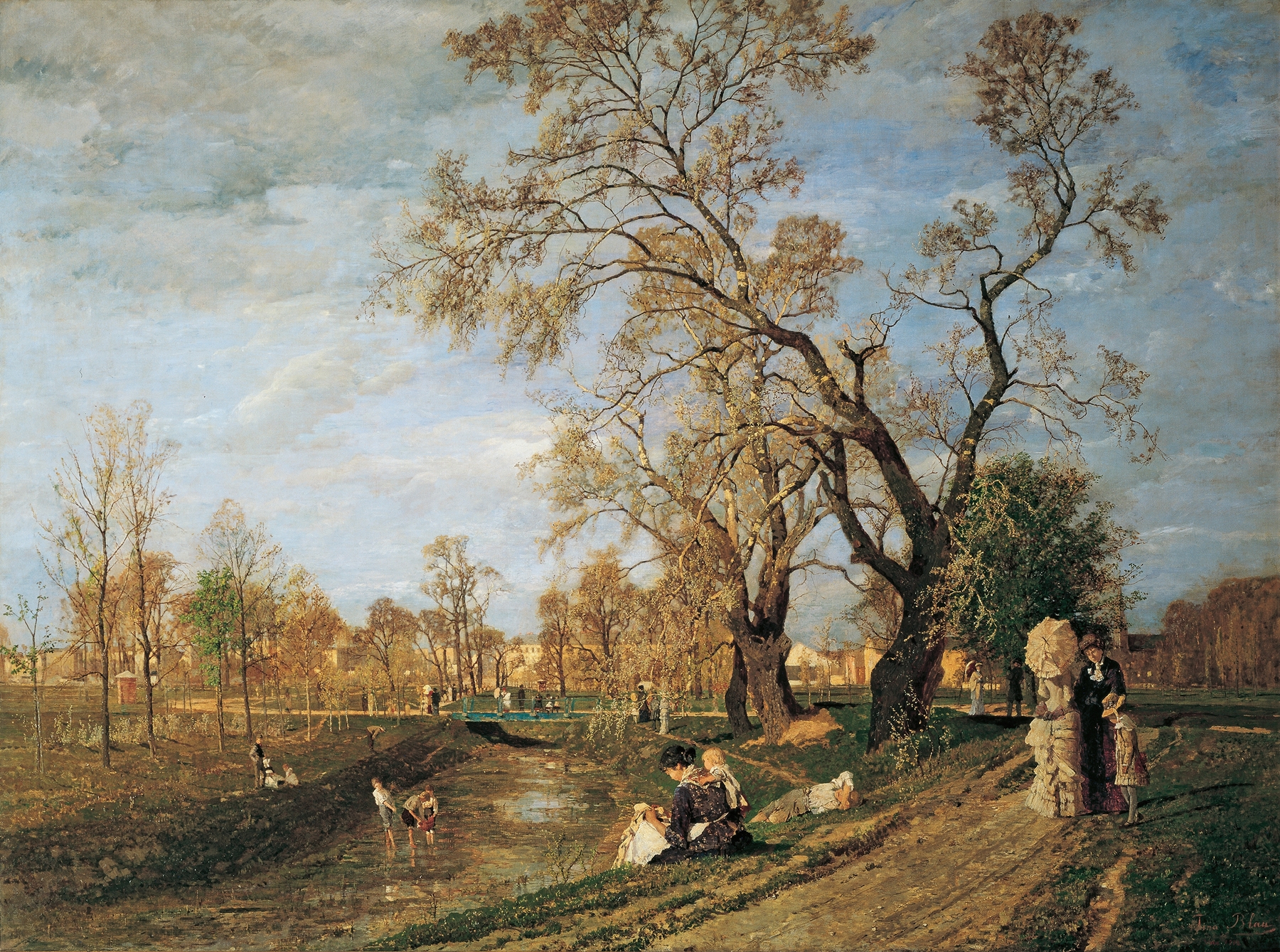 Frühling im Prater, by Tina Blau, public domain