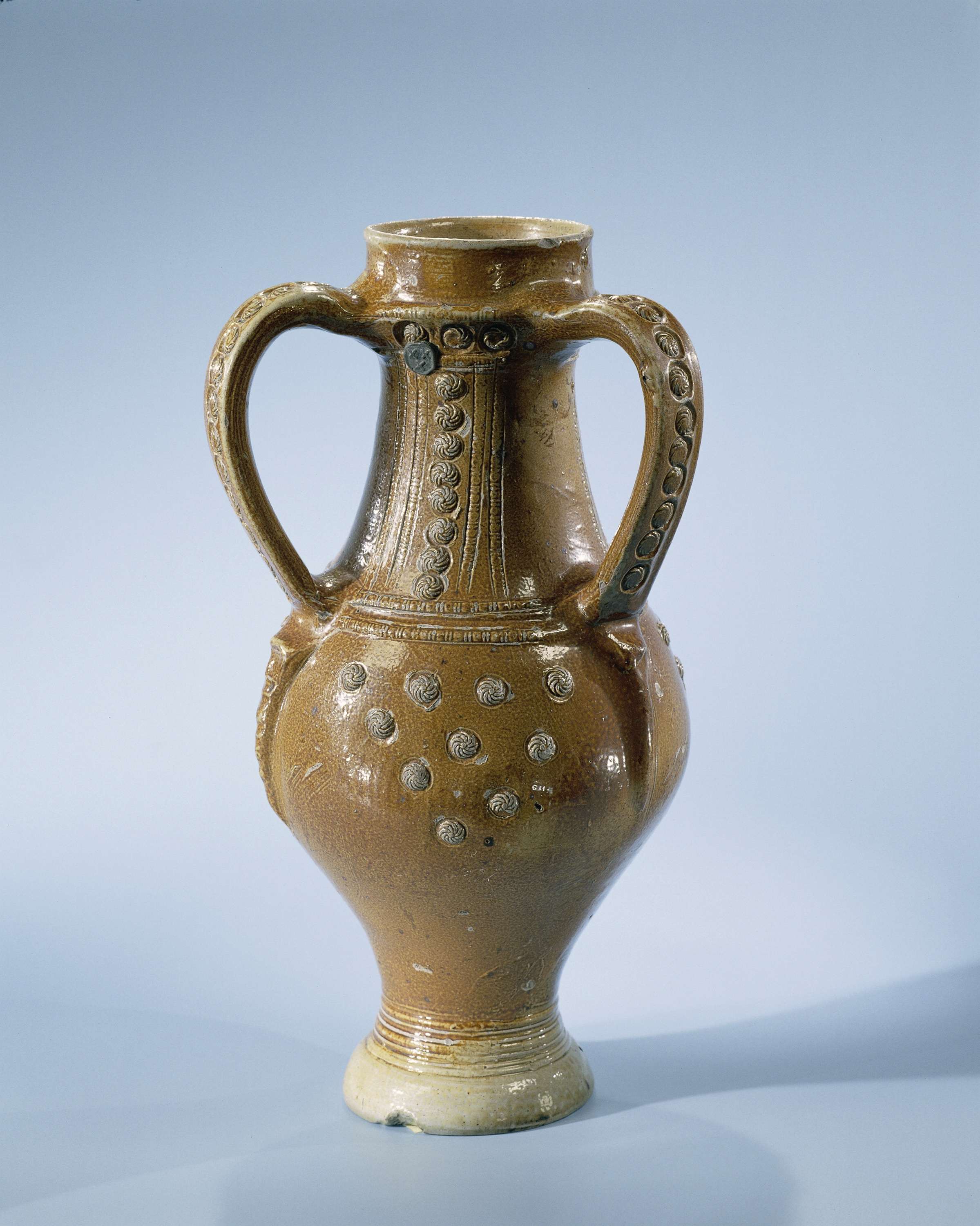Jug with three handles, by Unknown Artist, public domain