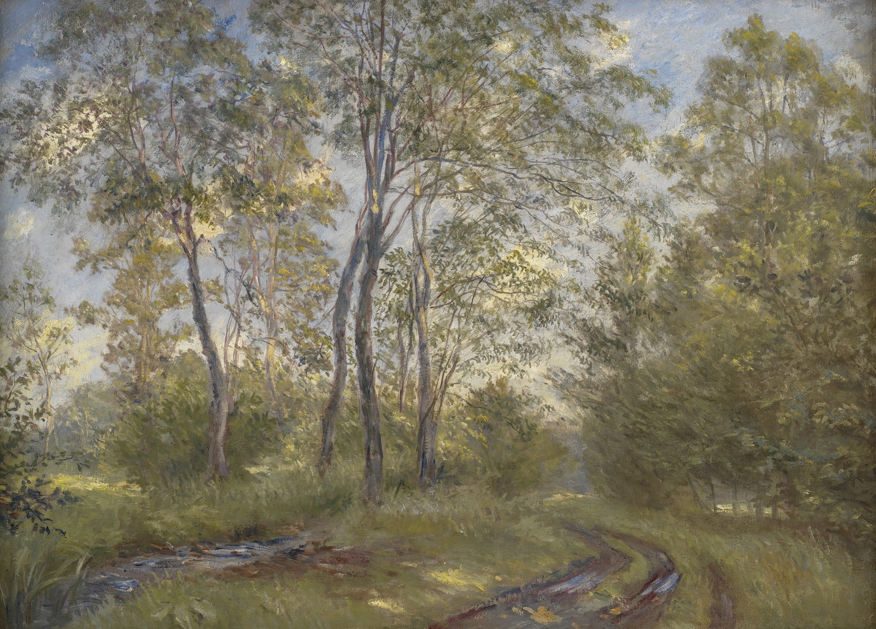 A River near Meilgård Manor, Jutland, oil painting by Theodor Philipsen