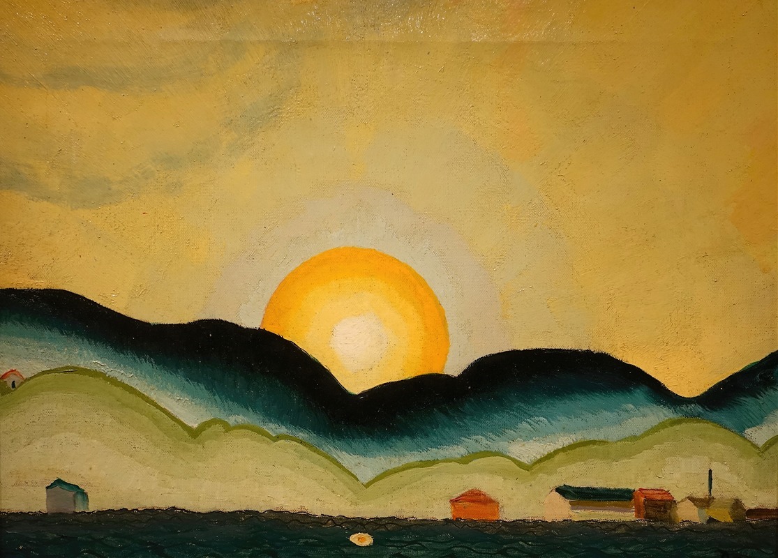 A serene depiction of Northport Harbor by Arthur Dove.