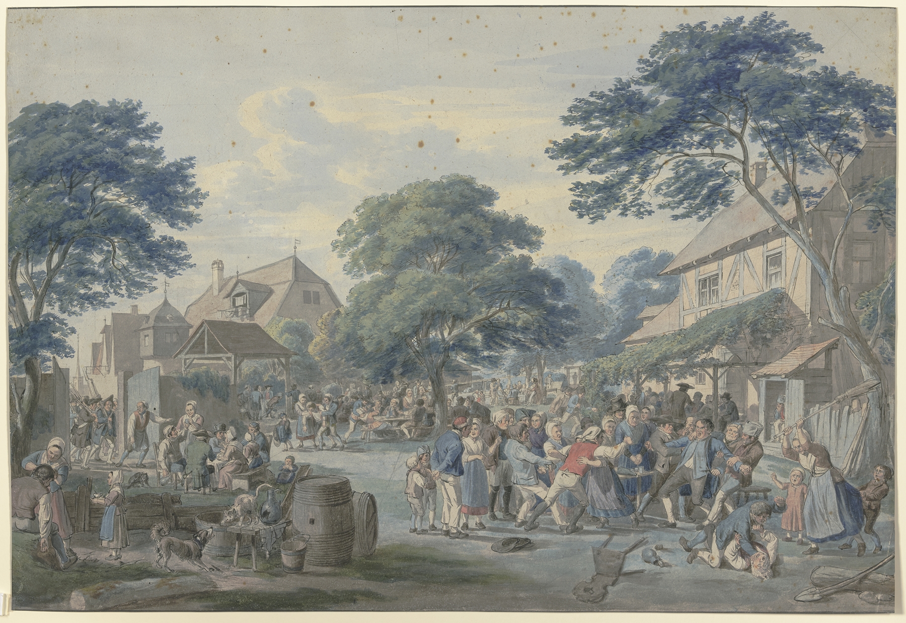 The end of the annual fair, by Anton Radl, public domain