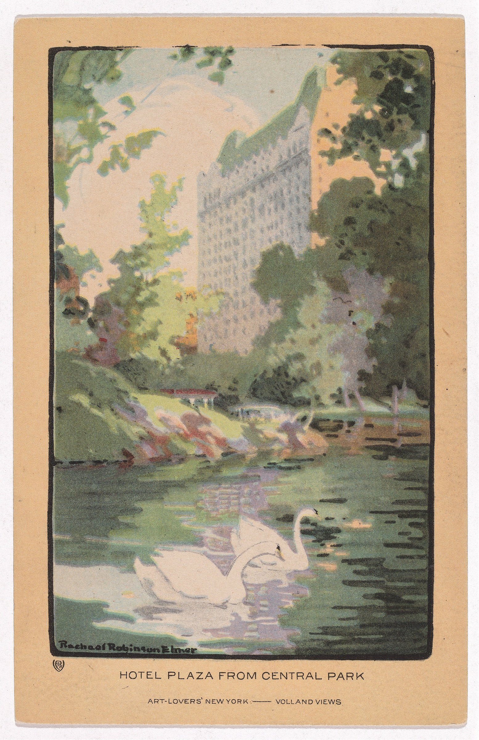 Hotel Plaza from Central Park, by Rachael Robinson Elmer, public domain