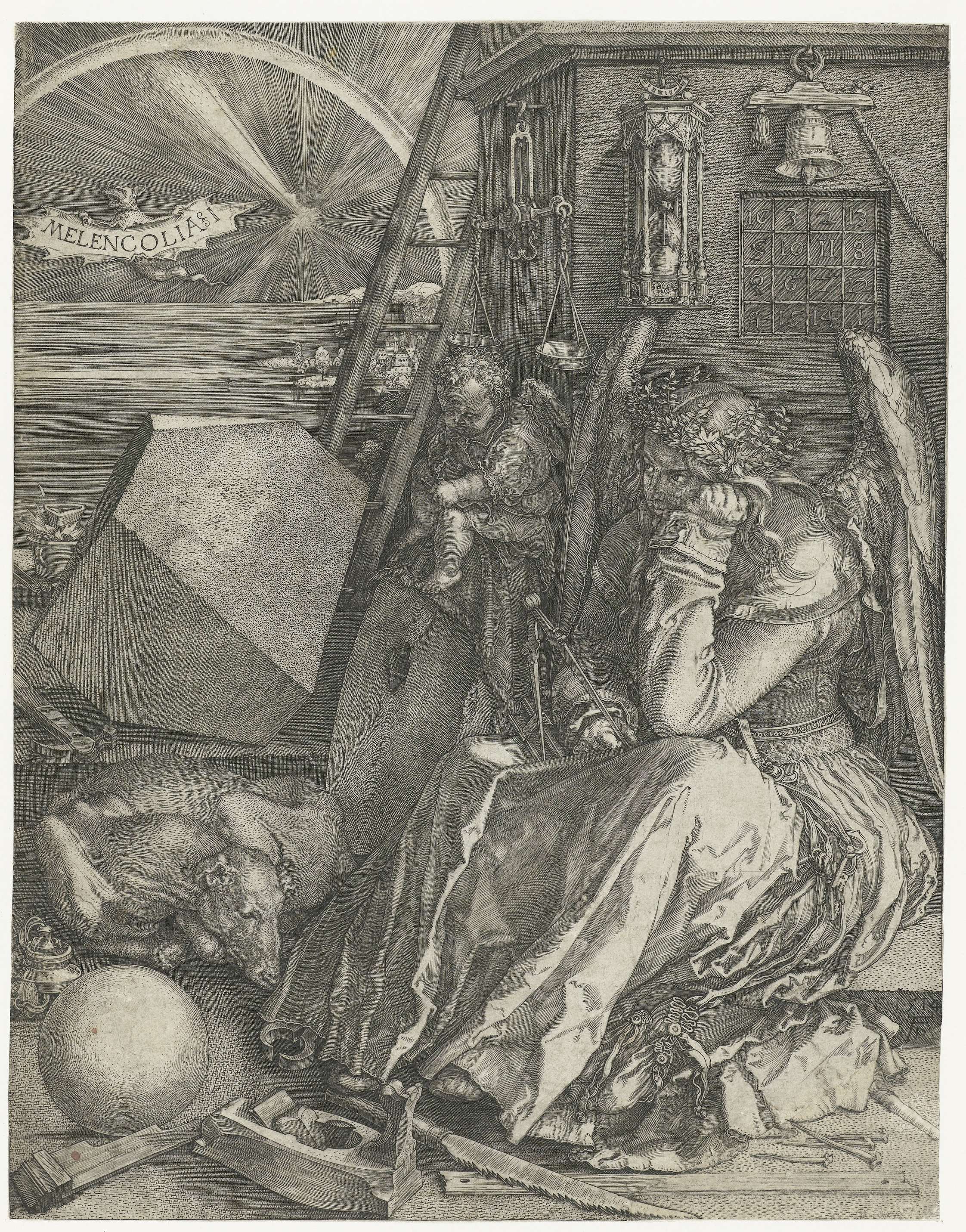Melancholie, by Albrecht Dürer, public domain