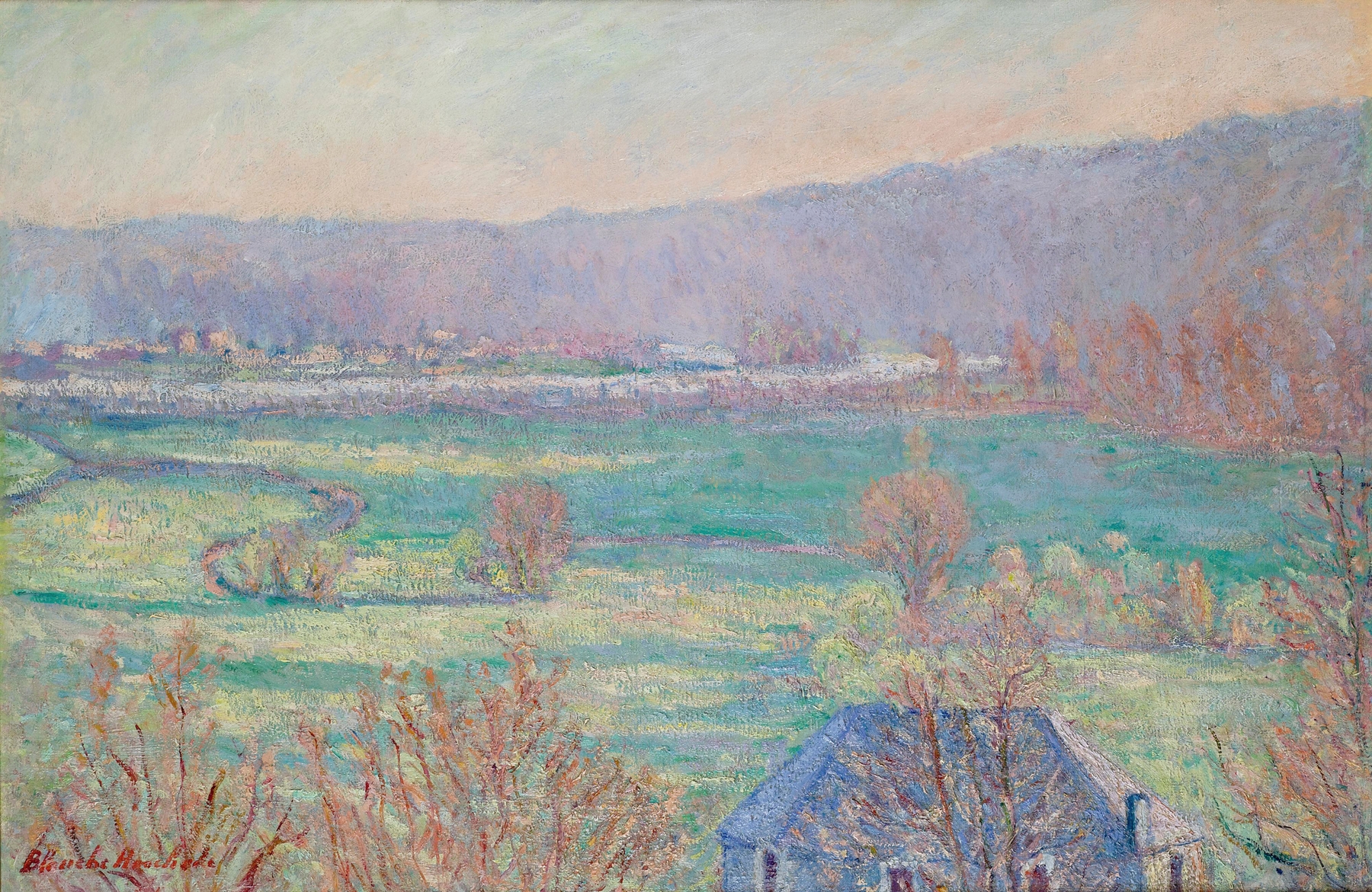 La Maison Bleue Aux Environs De Giverny, by Blanche Hoschedé-Monet, public domain