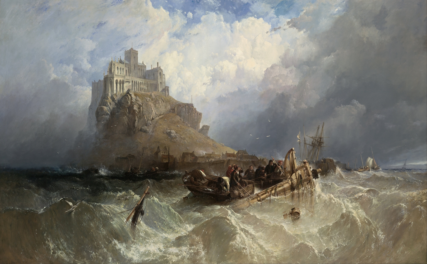Mount St Michael, Cornwall, by Clarkson Stanfield, public domain