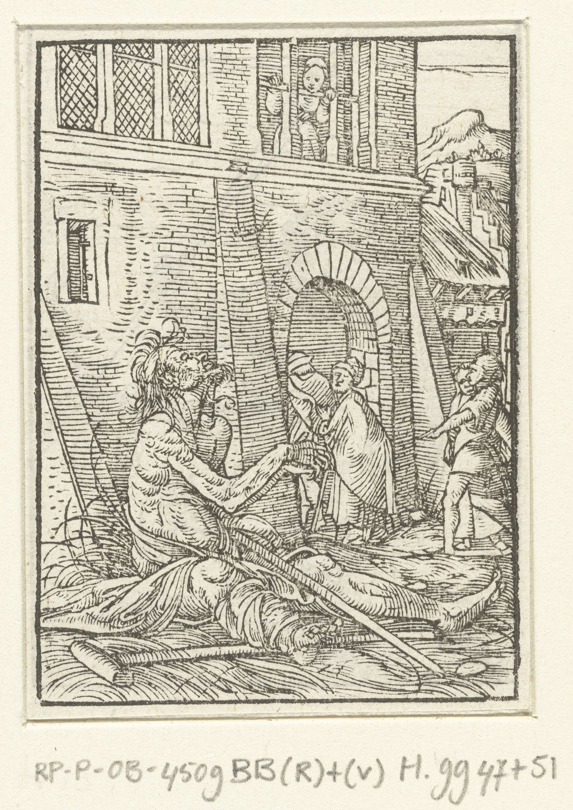 Figurative depiction of a beggar by Hans Holbein II, paper medium