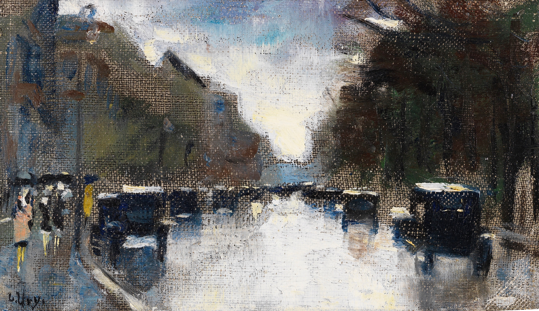 Straße im Tiergarten, by Lesser Ury, public domain