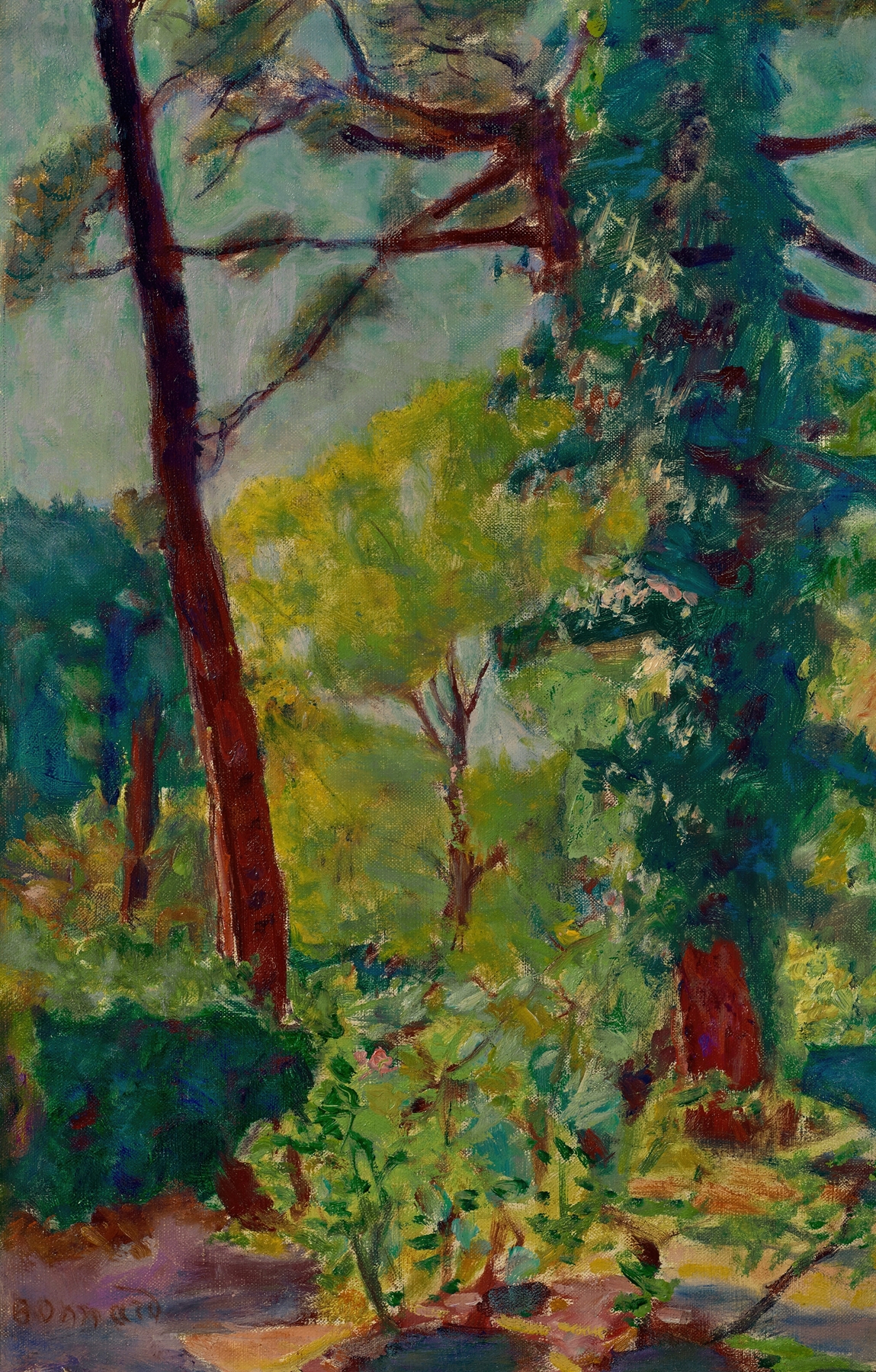 Le Parc by Pierre Bonnard, oil on canvas, figures dancing in sunlight