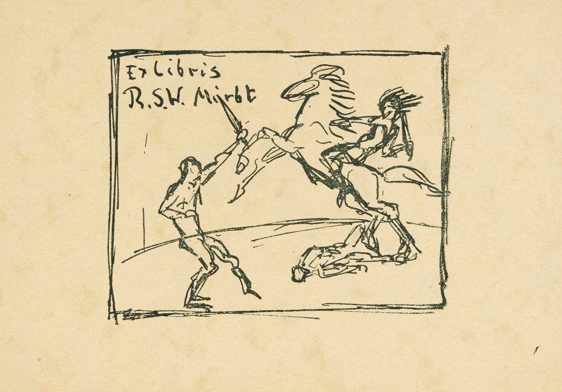 This artwork is a bookplate designed by Max Slevogt.