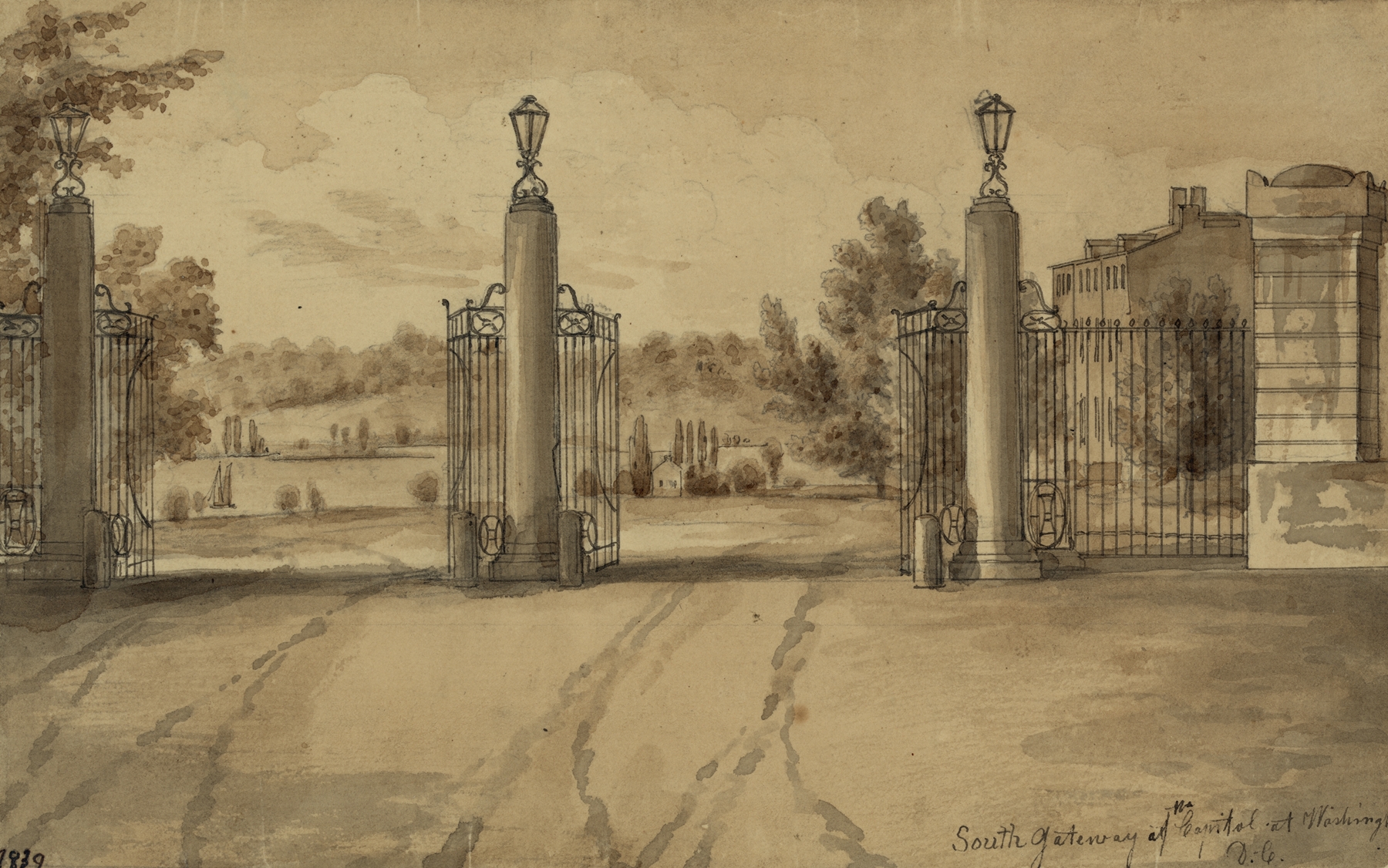 South gateway of the Capitol at Washington, D.C., by Augustus Köllner, public domain