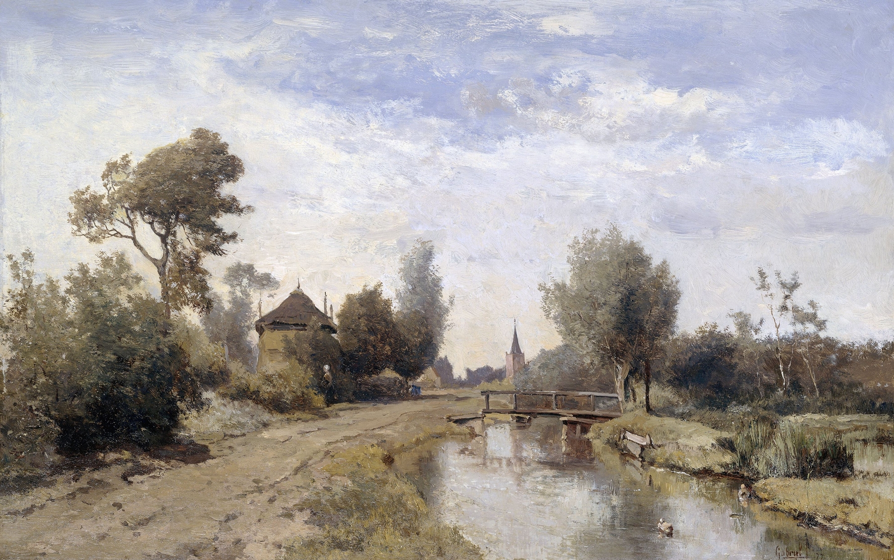 Landscape near Kortenhoef by Paul Joseph Constantin Gabriël, oil painting