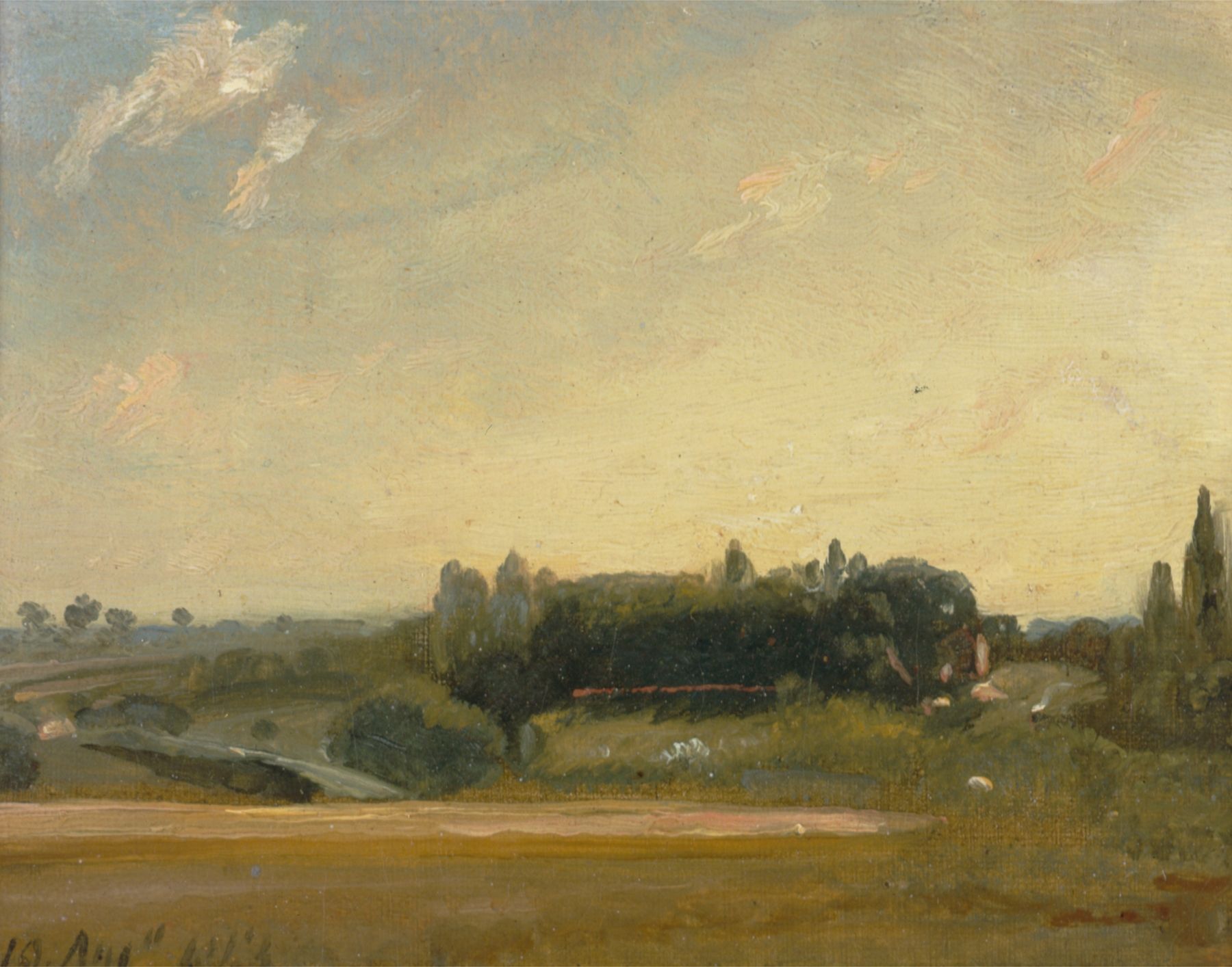 View Towards the Rectory, East Bergholt, by John Constable, public domain